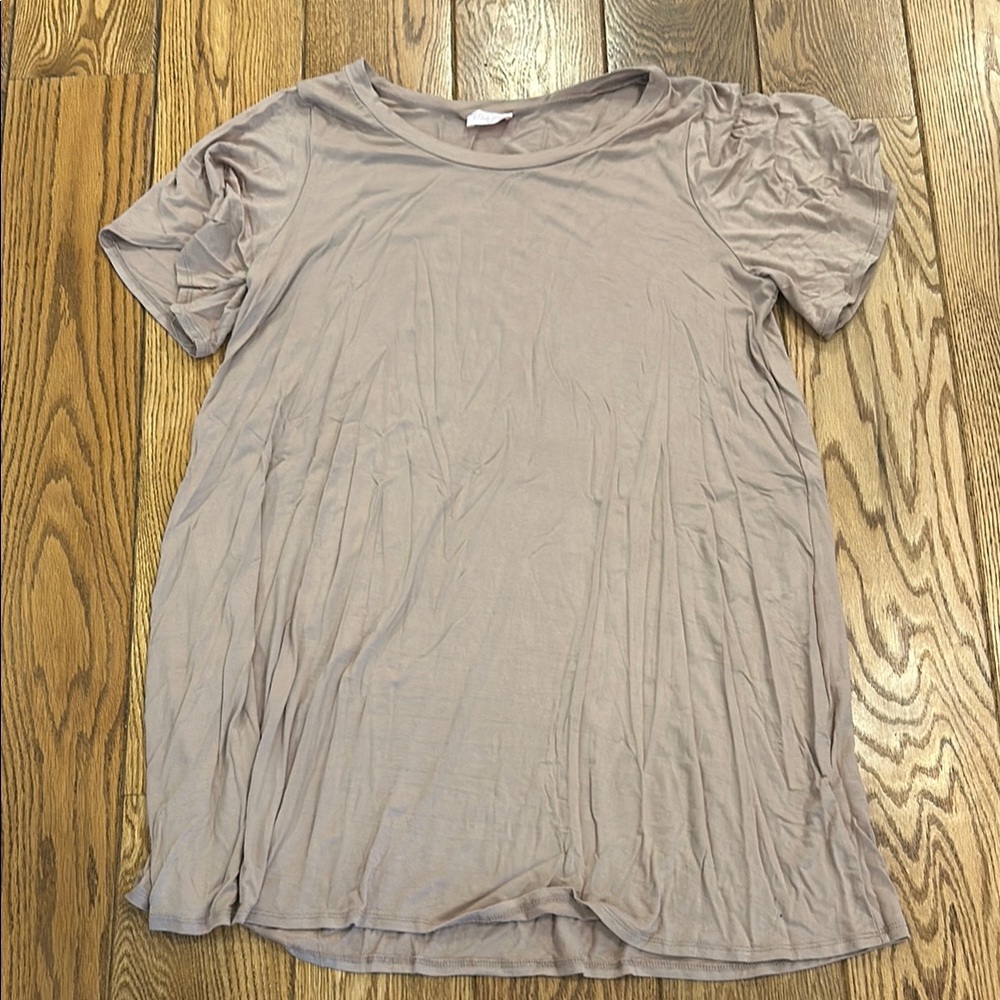 Tan shirt dress